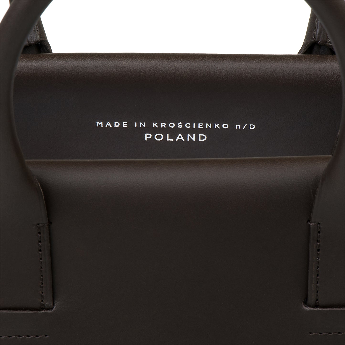 brown leather handbag