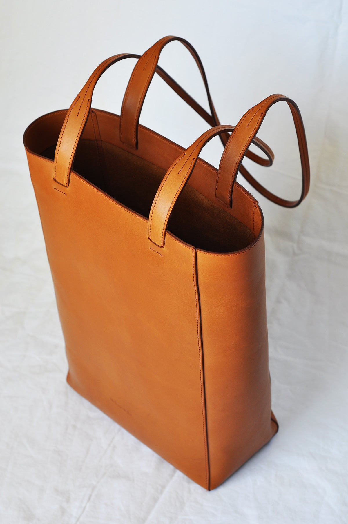 tan soft leather tote bag