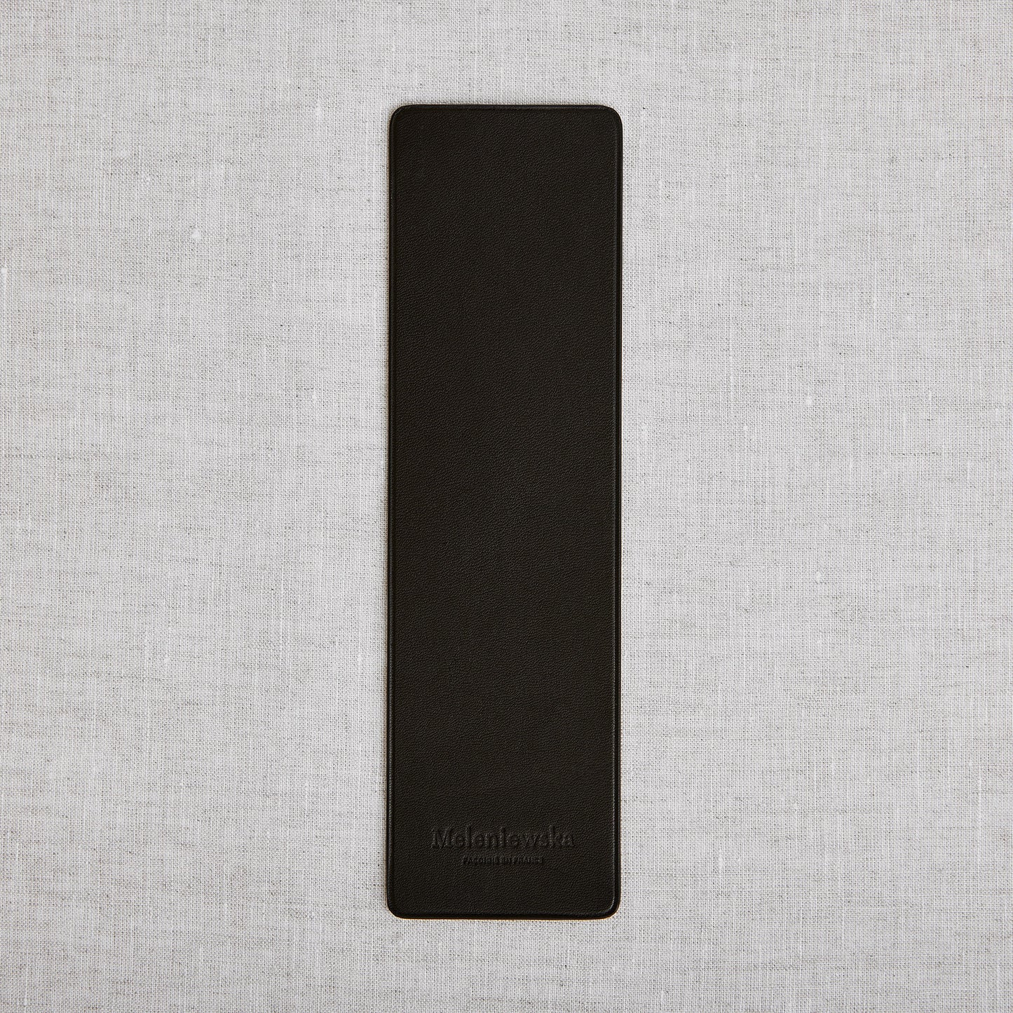 black leather bookmark