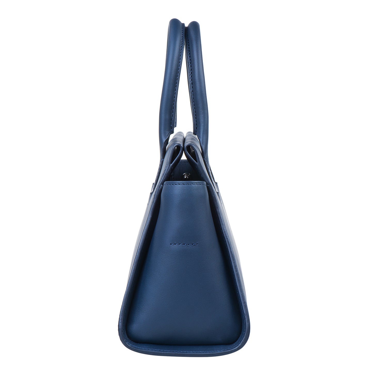 navy blue leather handbag