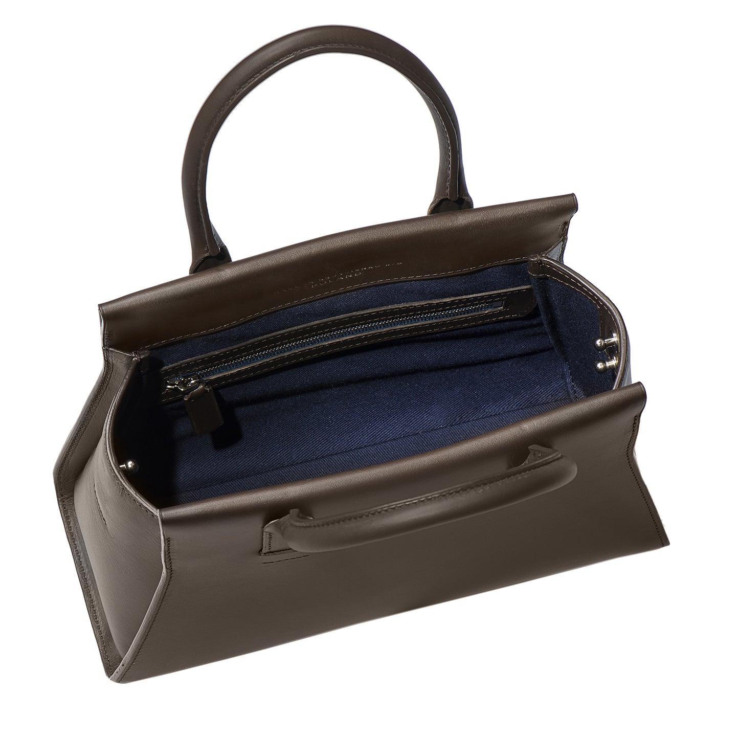 brown leather handbag