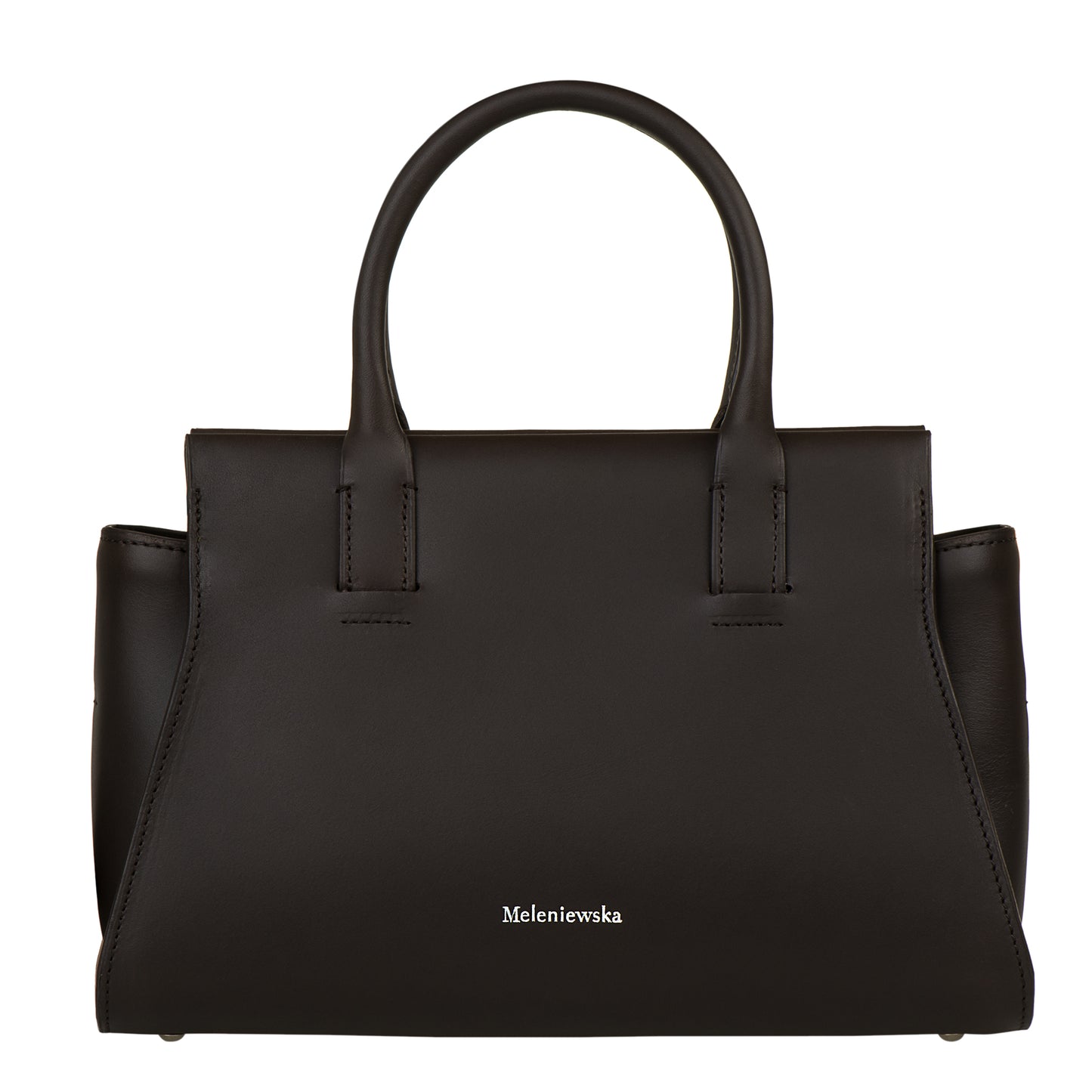 brown leather handbag