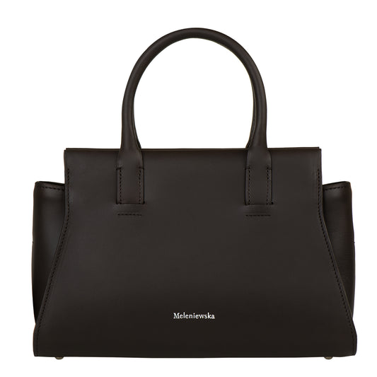 brown leather handbag