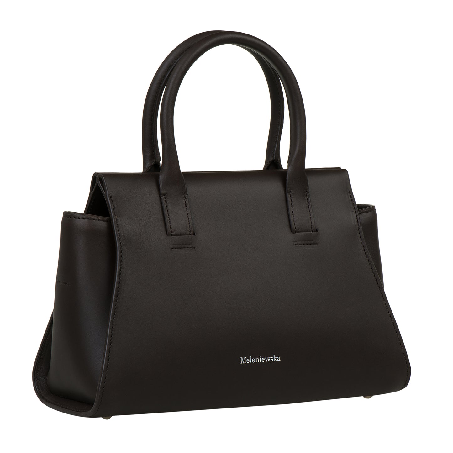 brown leather handbag