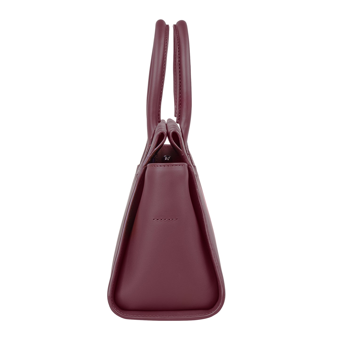 burgundy leather handbag