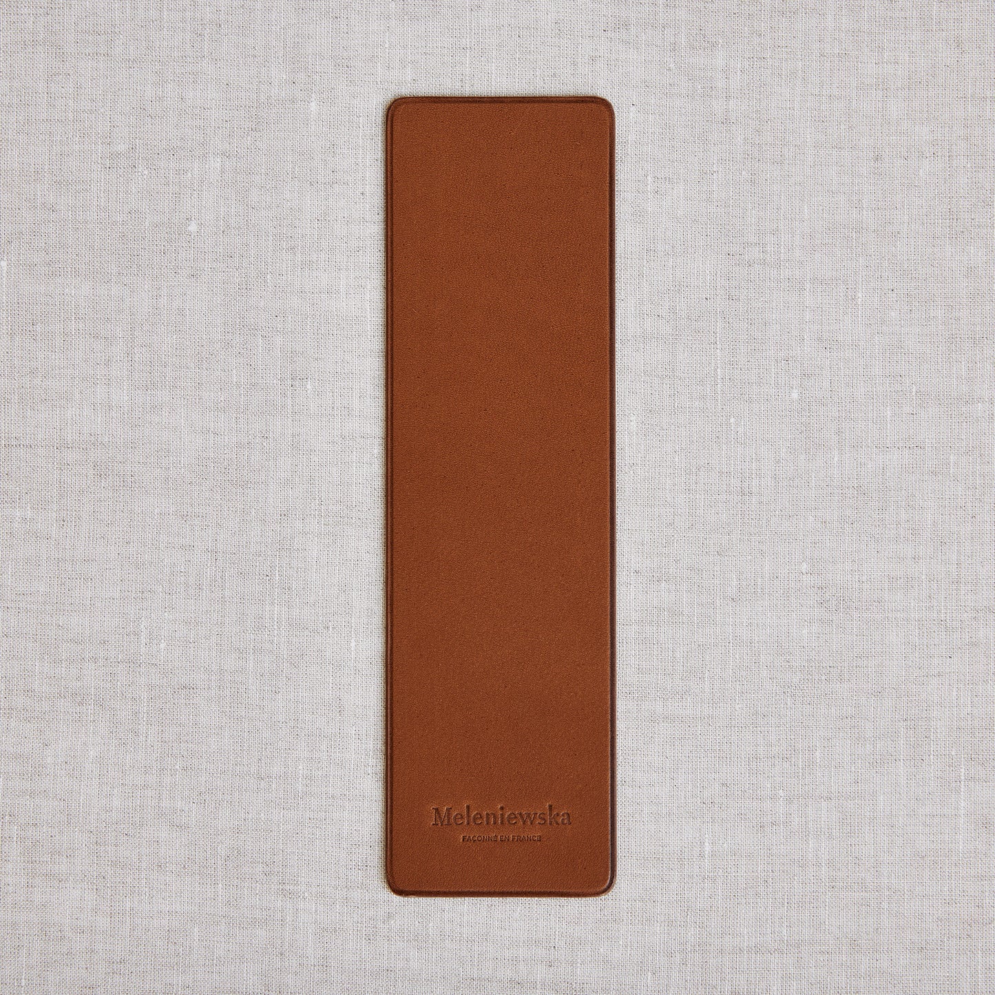 tan leather bookmark