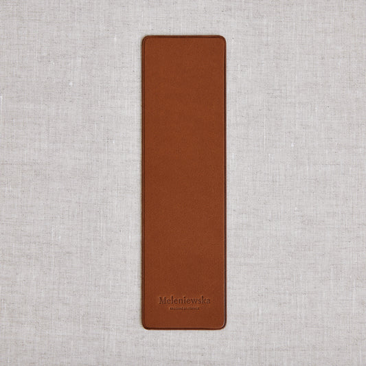 tan leather bookmark