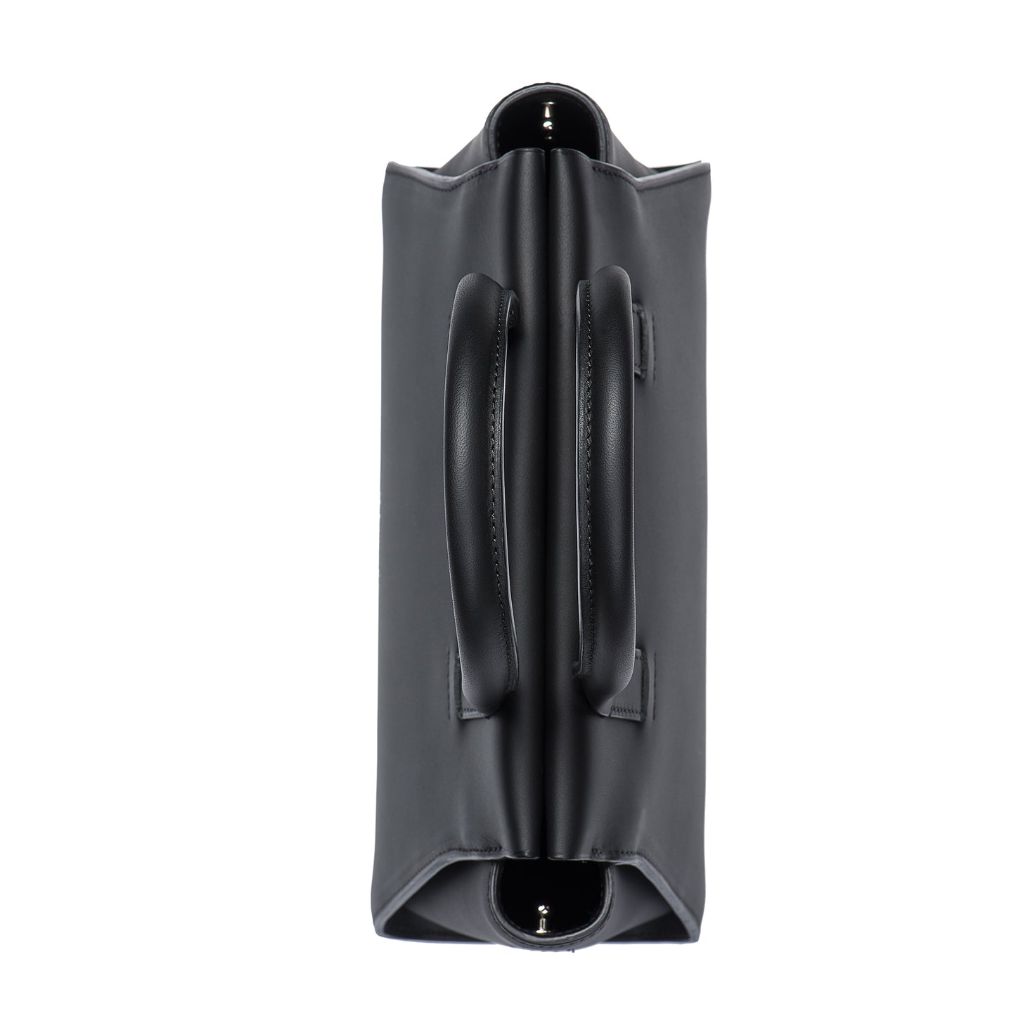 black leather handbag