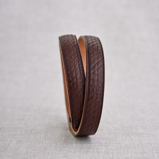 Bracelet à double tour en cuir de Russie