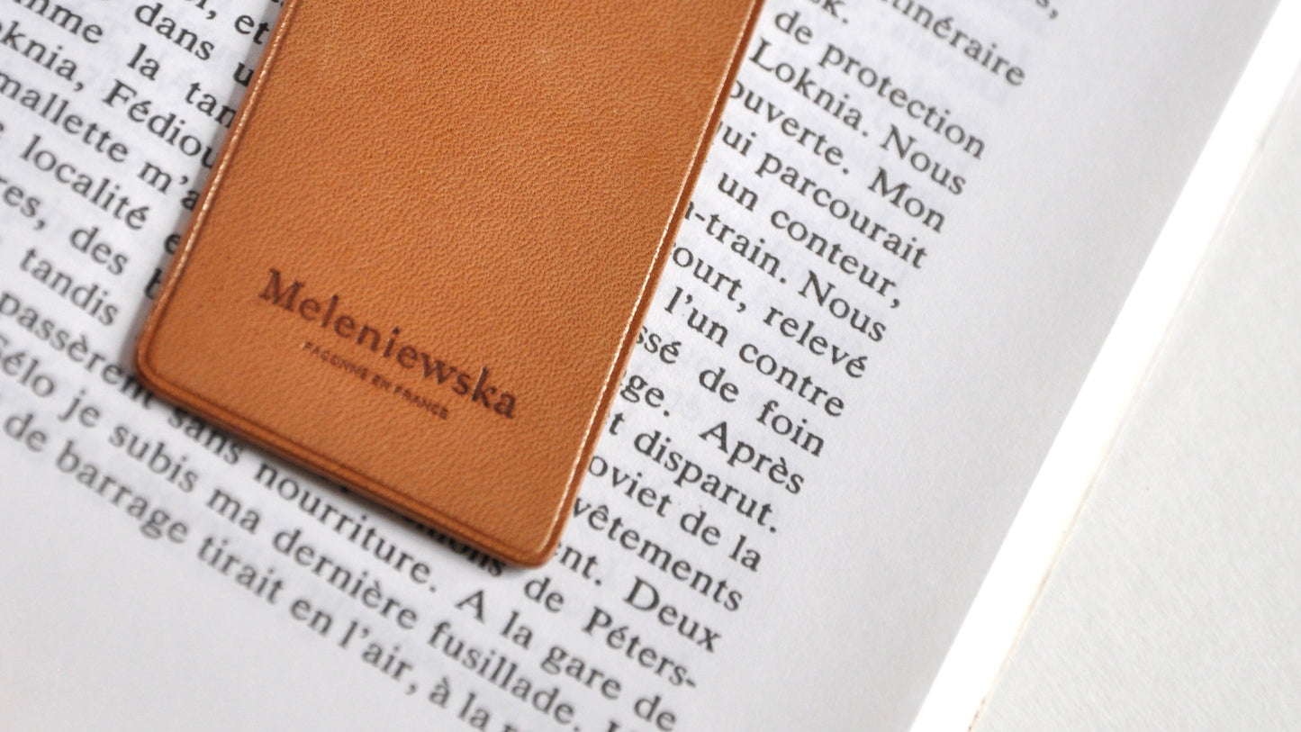 natural leather bookmark