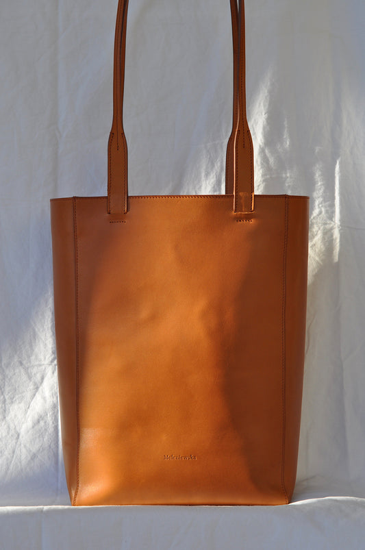 tan soft leather tote bag